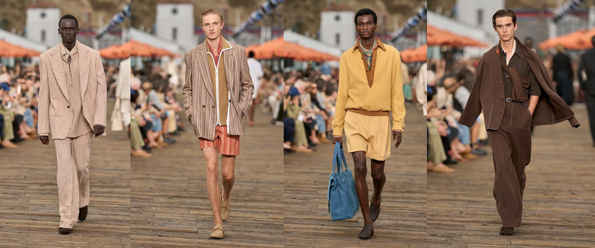 杰尼亚2027夏季时装秀场洛杉矶马里布码头（Malibu Pier）2026年6月5日（洛杉矶）LA VILLEGGIATURA夏天在别处，其灵感源自意大..